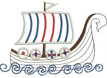 Stickdatei - Wikinger Schiff